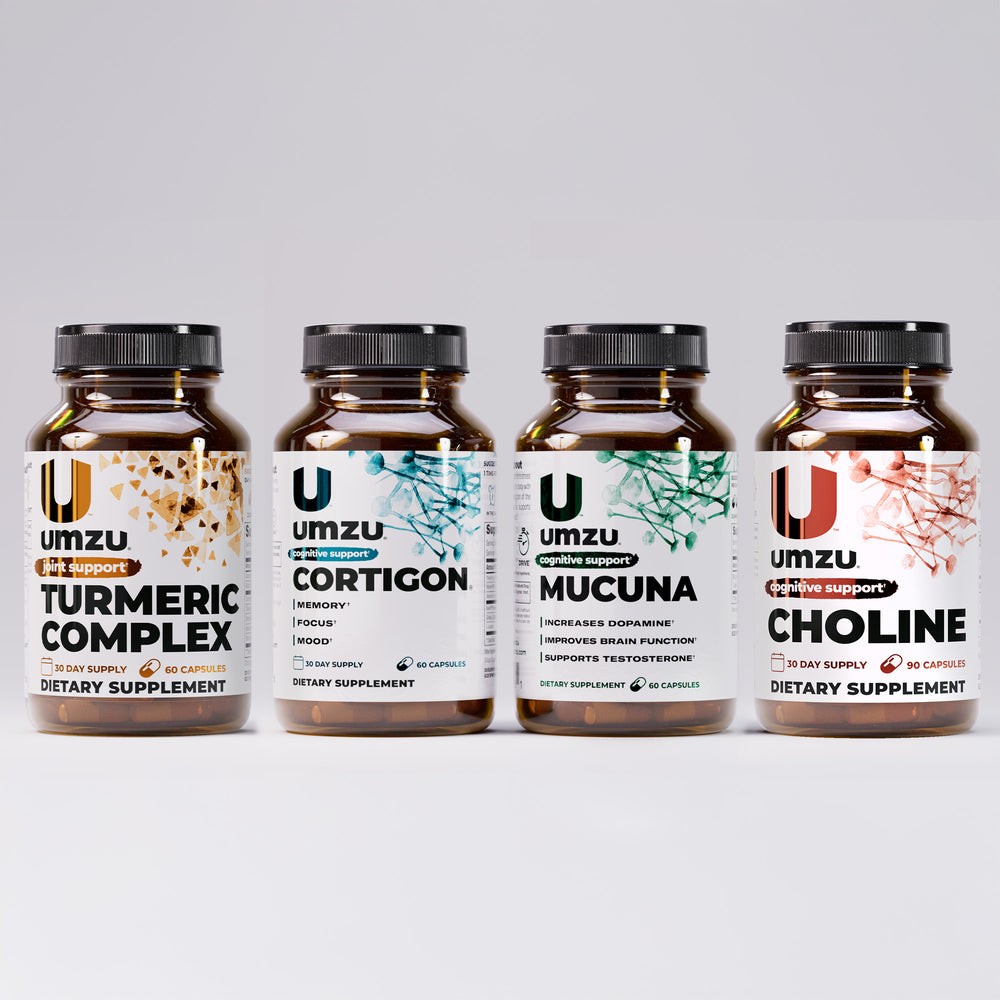 Brain Bundle: zuRelief, Mucuna Pruriens, Cortigon & Choline Bundles UMZU