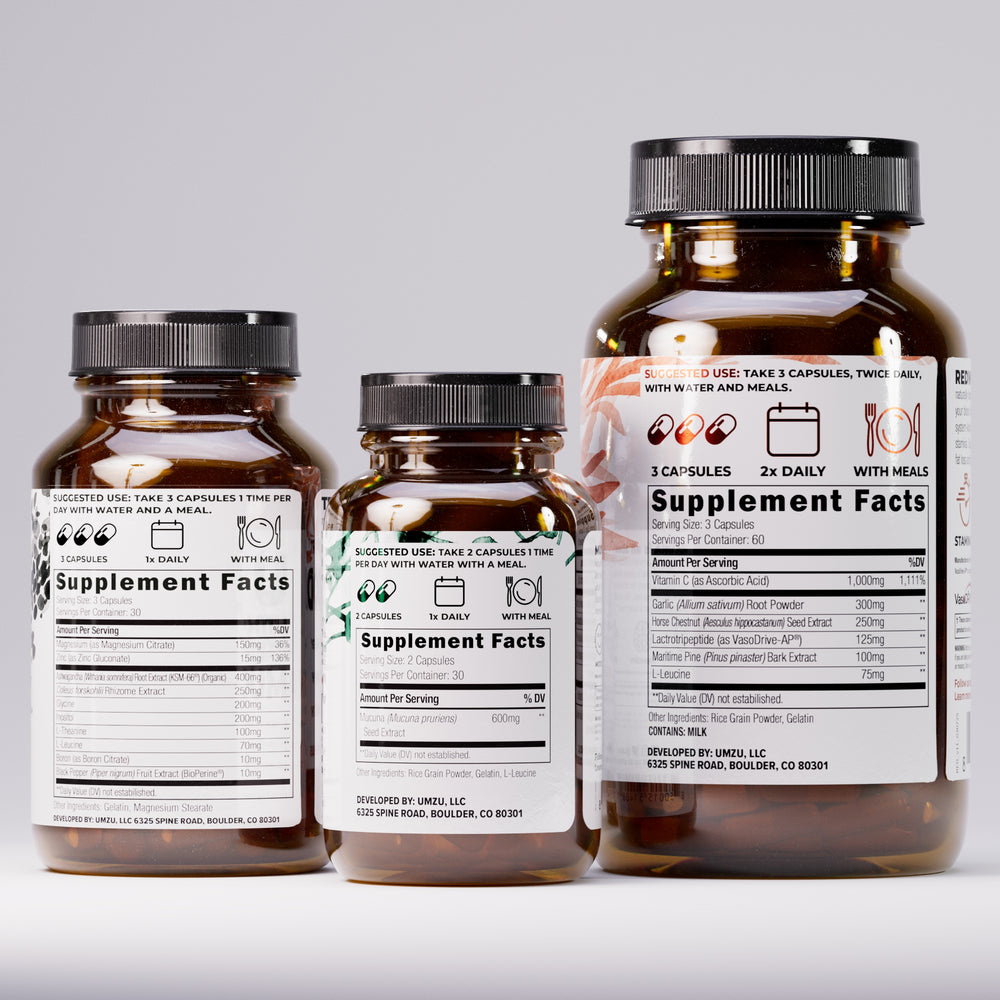 Libido Bundle: Mucuna Pruriens, Testro-X & Redwood Bundles UMZU