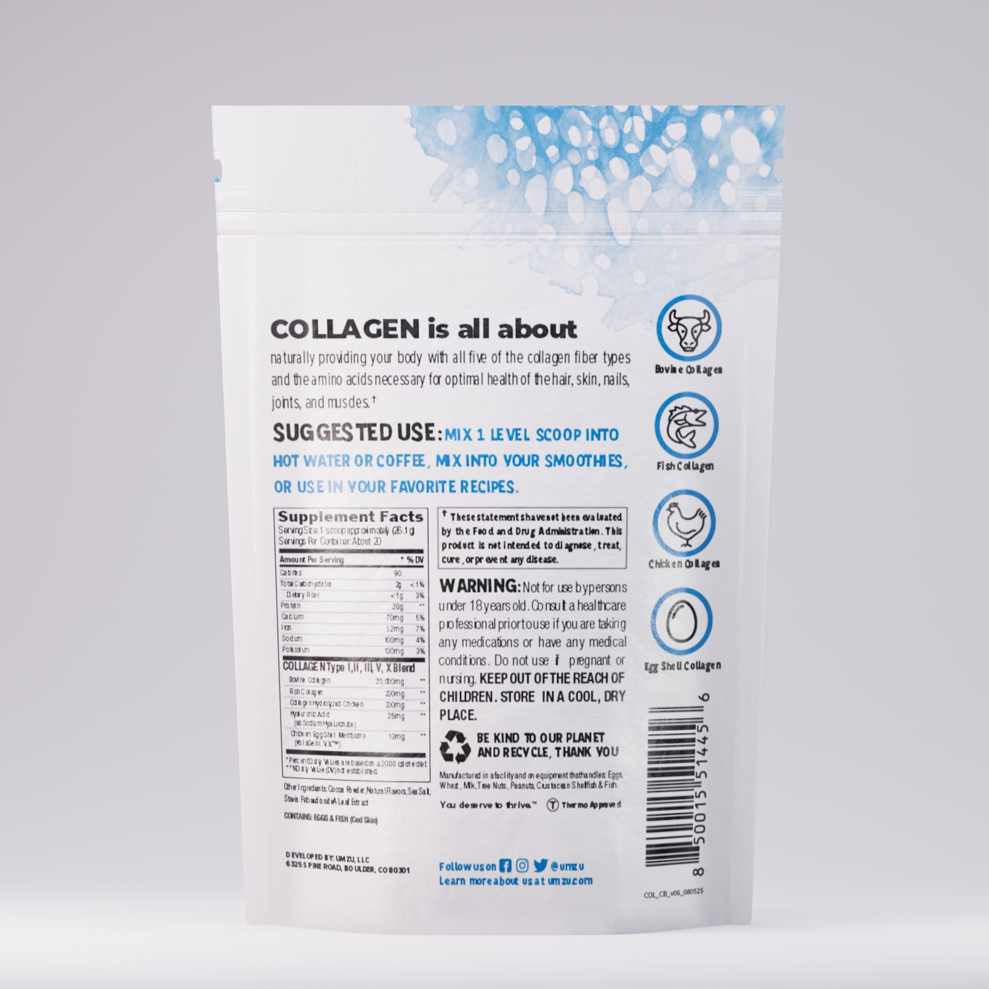 Collagen Protein - Unflavored - FBM Listing Powder UMZU
