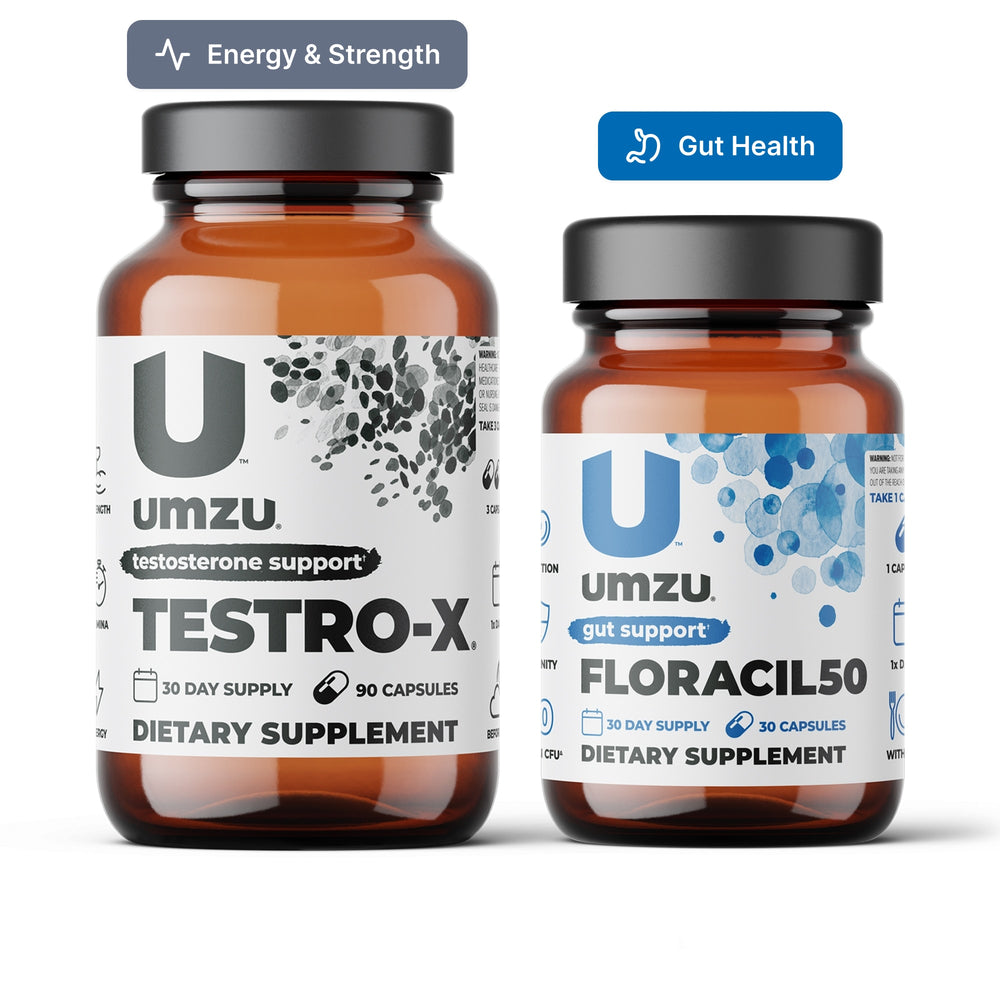 Floracil50 & Testro-X Bundle: Gut & Hormonal Support Bundles UMZU   