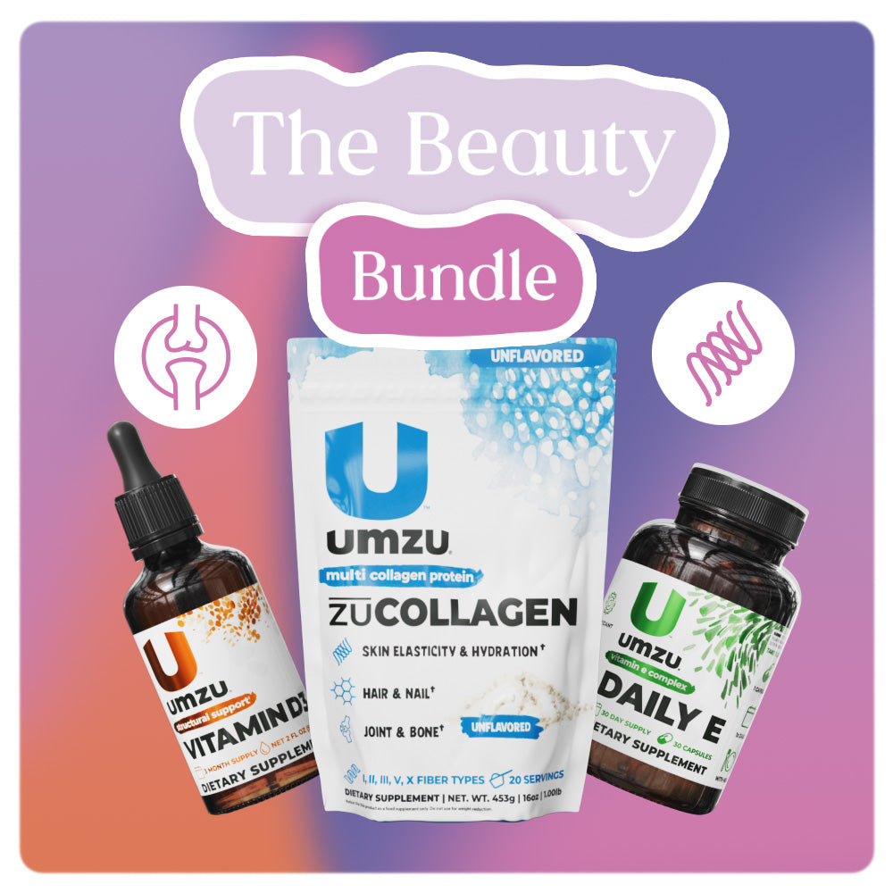 Beauty Bundle: Collagen, Daily E, Vitamin D3 Bundles UMZU Unflavored  