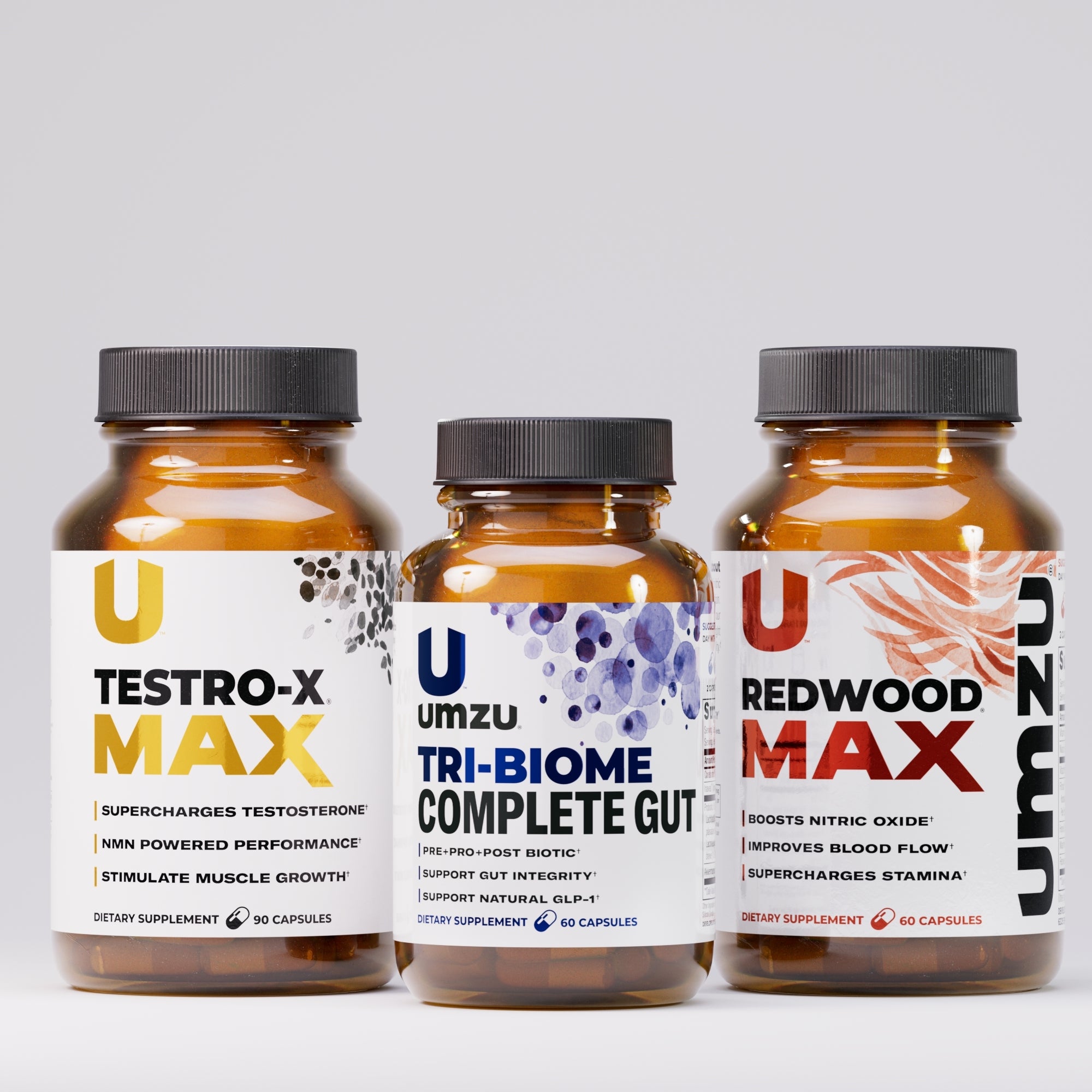 Male Vitality MAX Bundle: Redwood MAX, Testro-X MAX, & Tri-biome Bundles UMZU