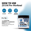 Zuum Pre-Workout Blue Raspberry: 3 Pack Bundle Powder UMZU