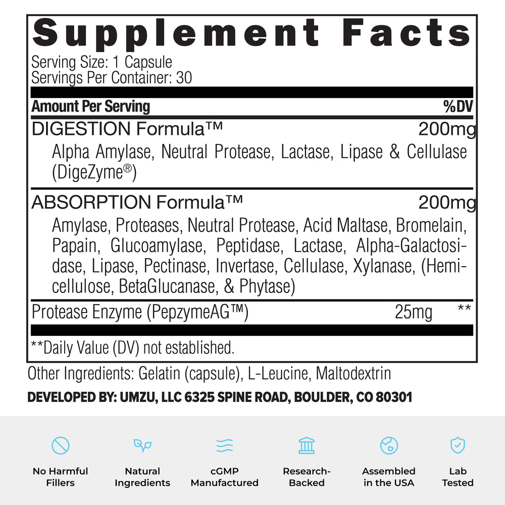zuEnzymes: Digestion, Gut Health & Absorption